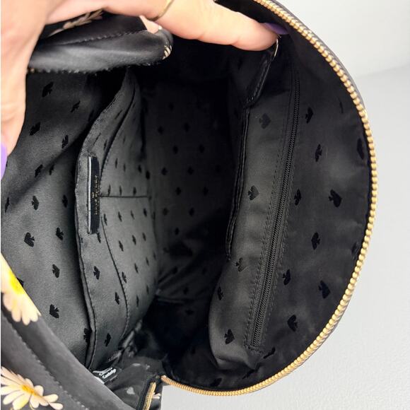Kate Spade‎ Navy Floral Daisy Nylon Backpack Kate Spade Daisy Floral Nylon Mini Backpack Black NWOT main image 4